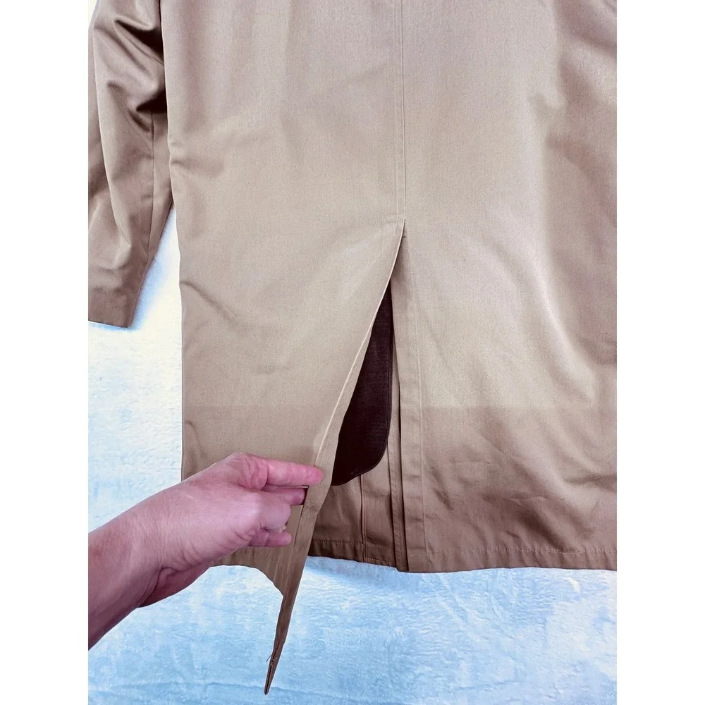 London Town 42L Trench‎ Tan Sherpa Lined Vintage Retro Nostalgic